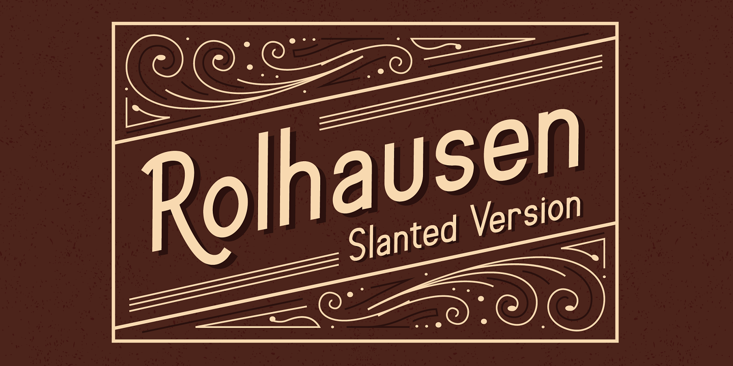 Rolhausen Slanted Font preview